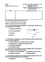 Đề kiểm tra chất lượng học kì II Vật lí lớp 9 - Năm học 2012-2013